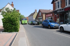 East Street - Lorry squeezing through gap, not leaving any room for pedestrians on the pavement.